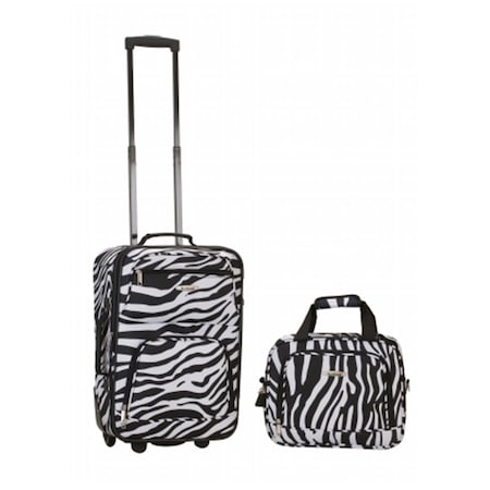 Fox Luggage Rockland 2 Pc Zebra Luggage Set F102-ZEBRA